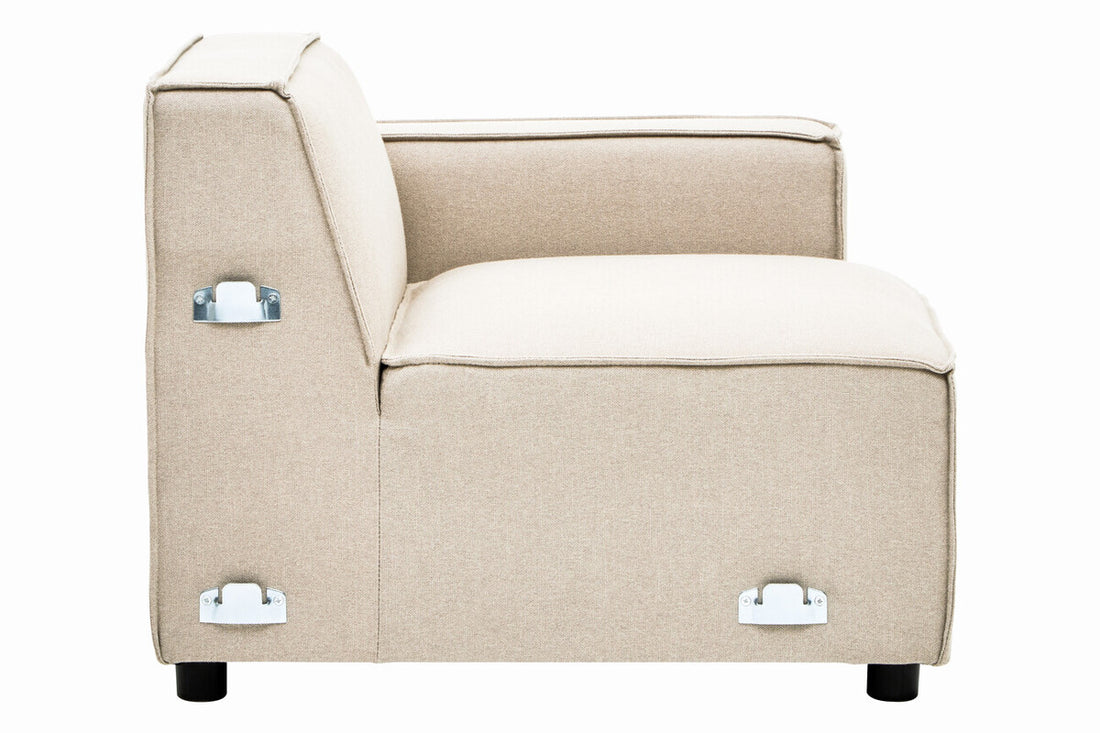 Cream Fabric Right Arm Modular Sofas, Toulouse - Image 4