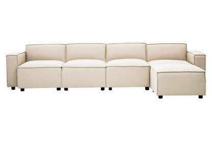 Toulouse Cream Fabric Left Arm Sofa