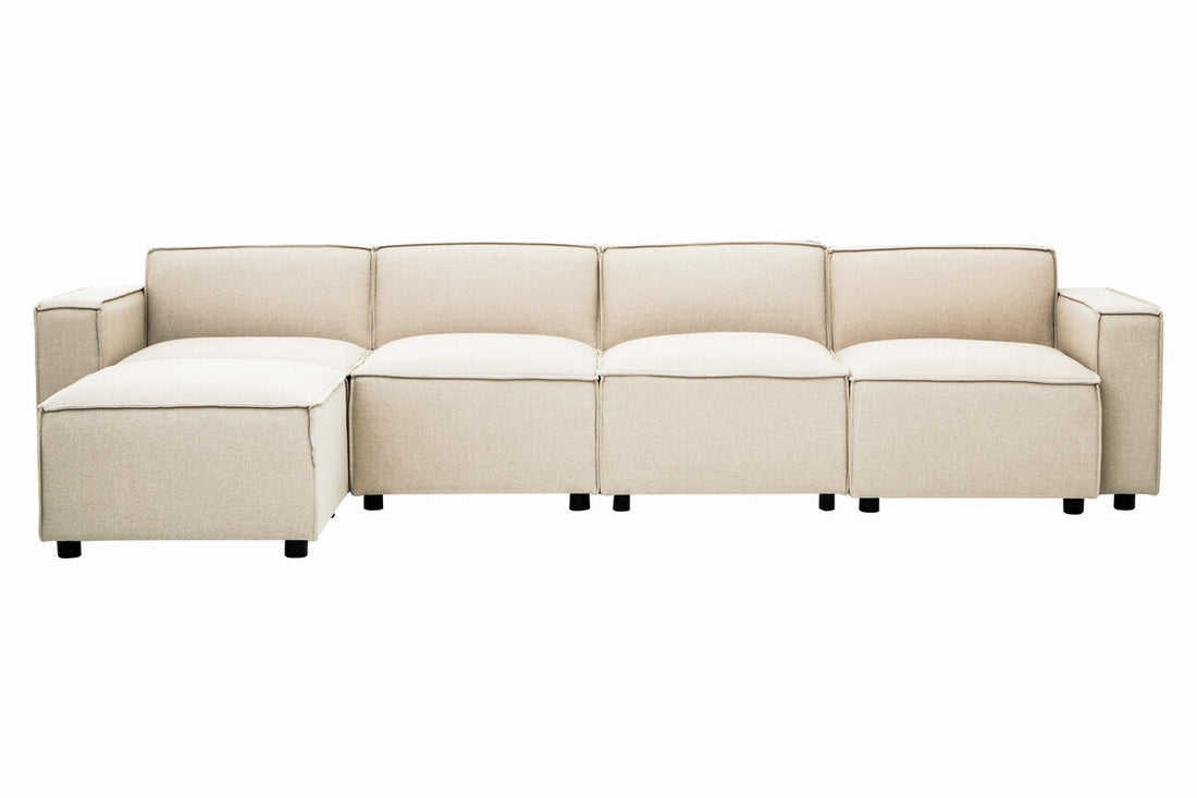 Cream Fabric Right Arm Modular Sofas, Toulouse - Image 15