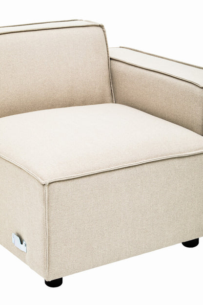 Toulouse Cream Fabric Left Arm Sofa