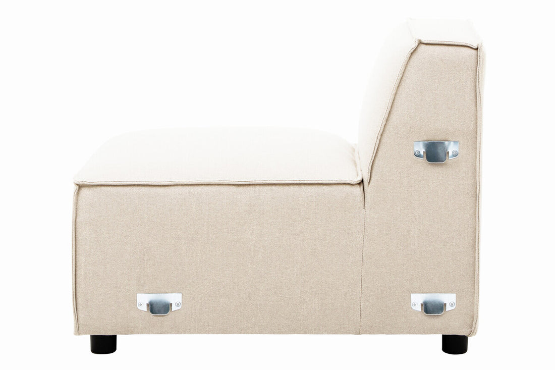 Cream Fabric Armless Modular Sofas, Toulouse - Image 6