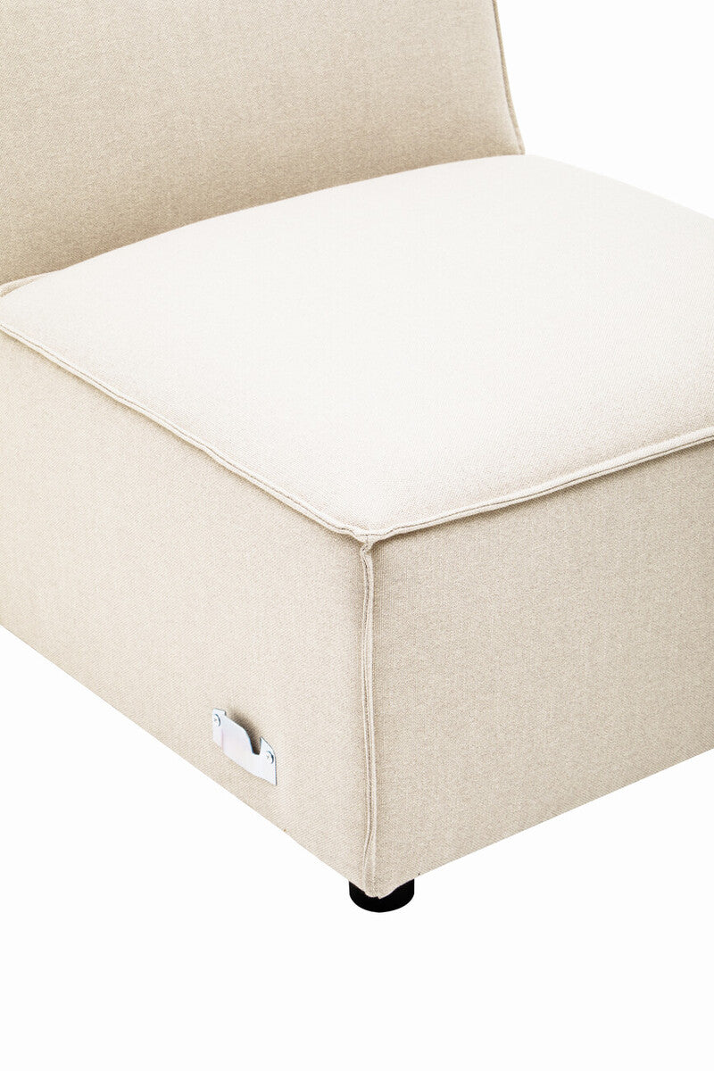 Cream Fabric Armless Modular Sofas, Toulouse - Image 20