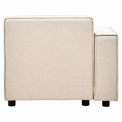 Toulouse Cream Fabric Right Arm Sofa