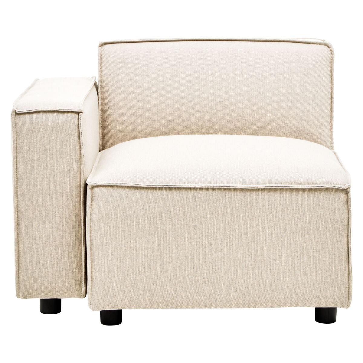 Beige armchair on a white background