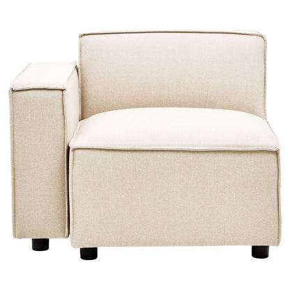 Beige armchair on a white background