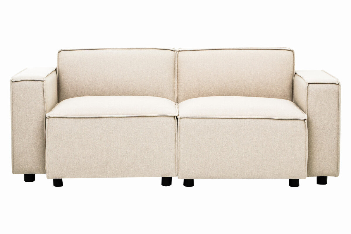 Beige sofa on a white background