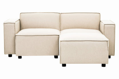 Toulouse Cream Fabric Right Arm Sofa