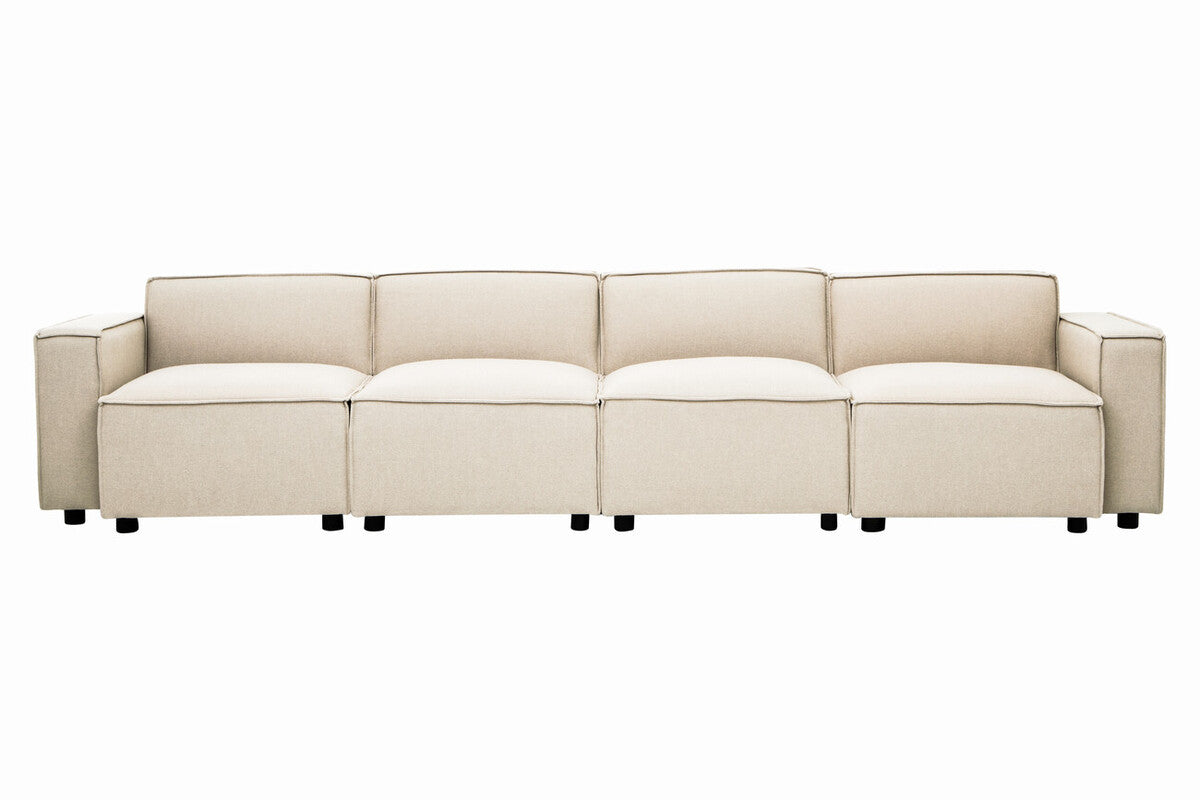 Toulouse Cream Fabric Right Arm Sofa