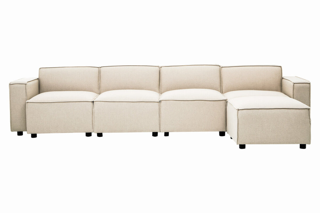 Cream Fabric Left Arm Modular Sofas, Toulouse - Image 13