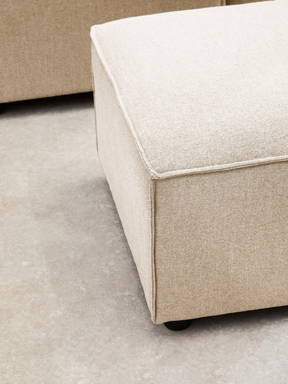 Toulouse Cream Fabric Sofa Ottoman