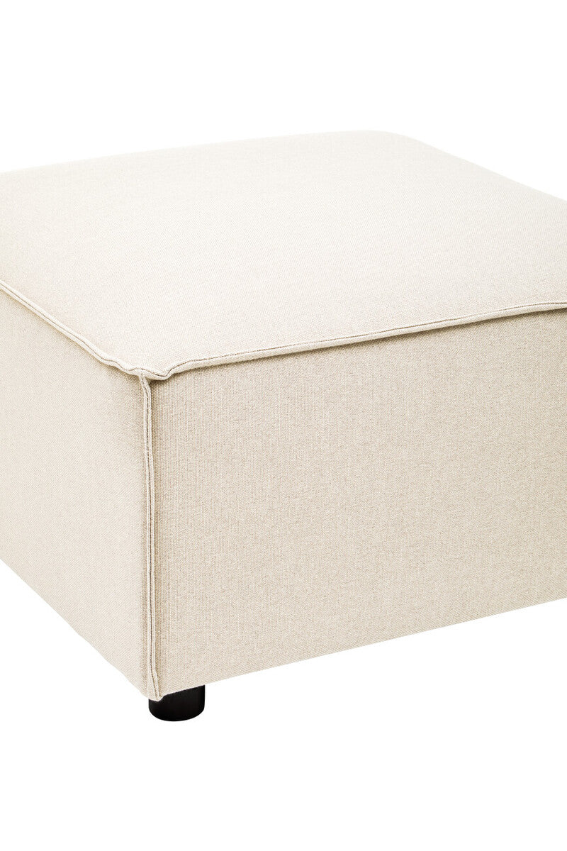 Cream Fabric Modular Ottoman, Toulouse - Image 16