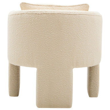 Ozzero Ivory Boucle Curved Armchair - Image 10