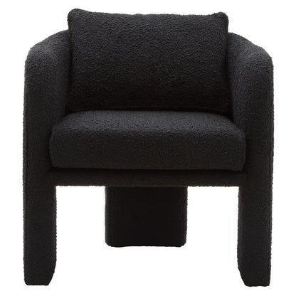 Ozzero Black Boucle Fabric Armchair