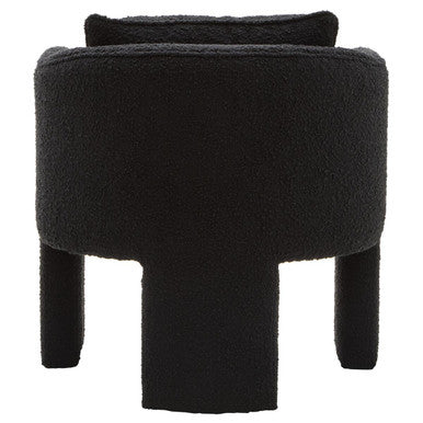 Ozzero Black Boucle Curved Armchair - Image 7