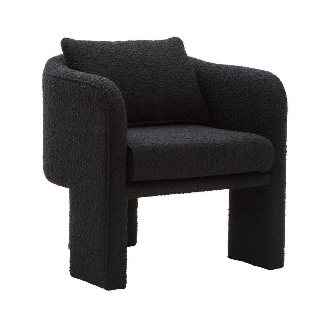 Ozzero Black Boucle Fabric Armchair