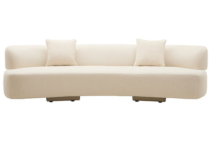 Ozzano Cream Linen Fabric 3 Seater Sofa