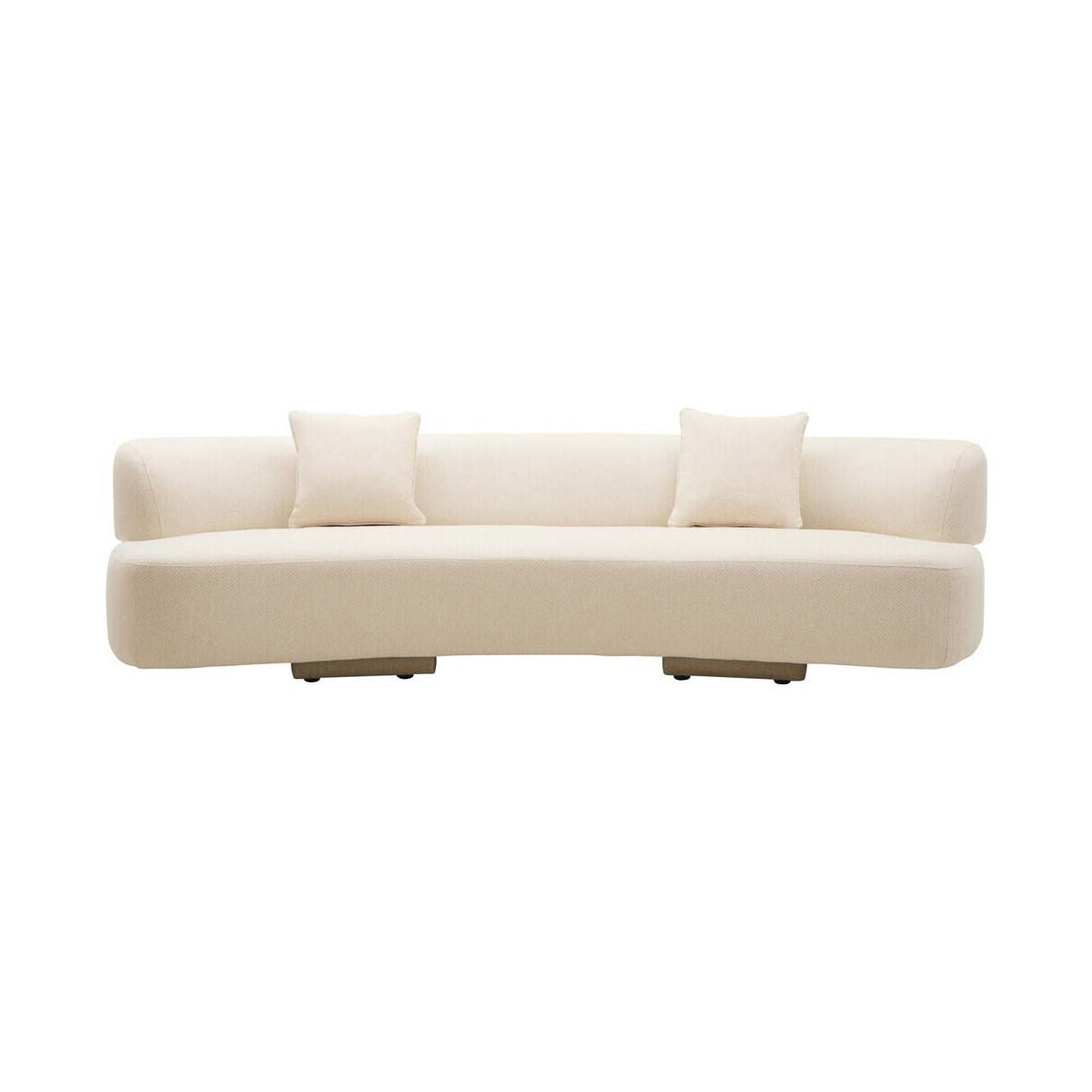 Ozzano Cream Linen Fabric 3 Seater Sofa