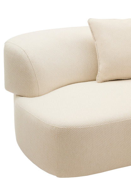 Ozzano Cream Linen Fabric 3 Seater Sofa