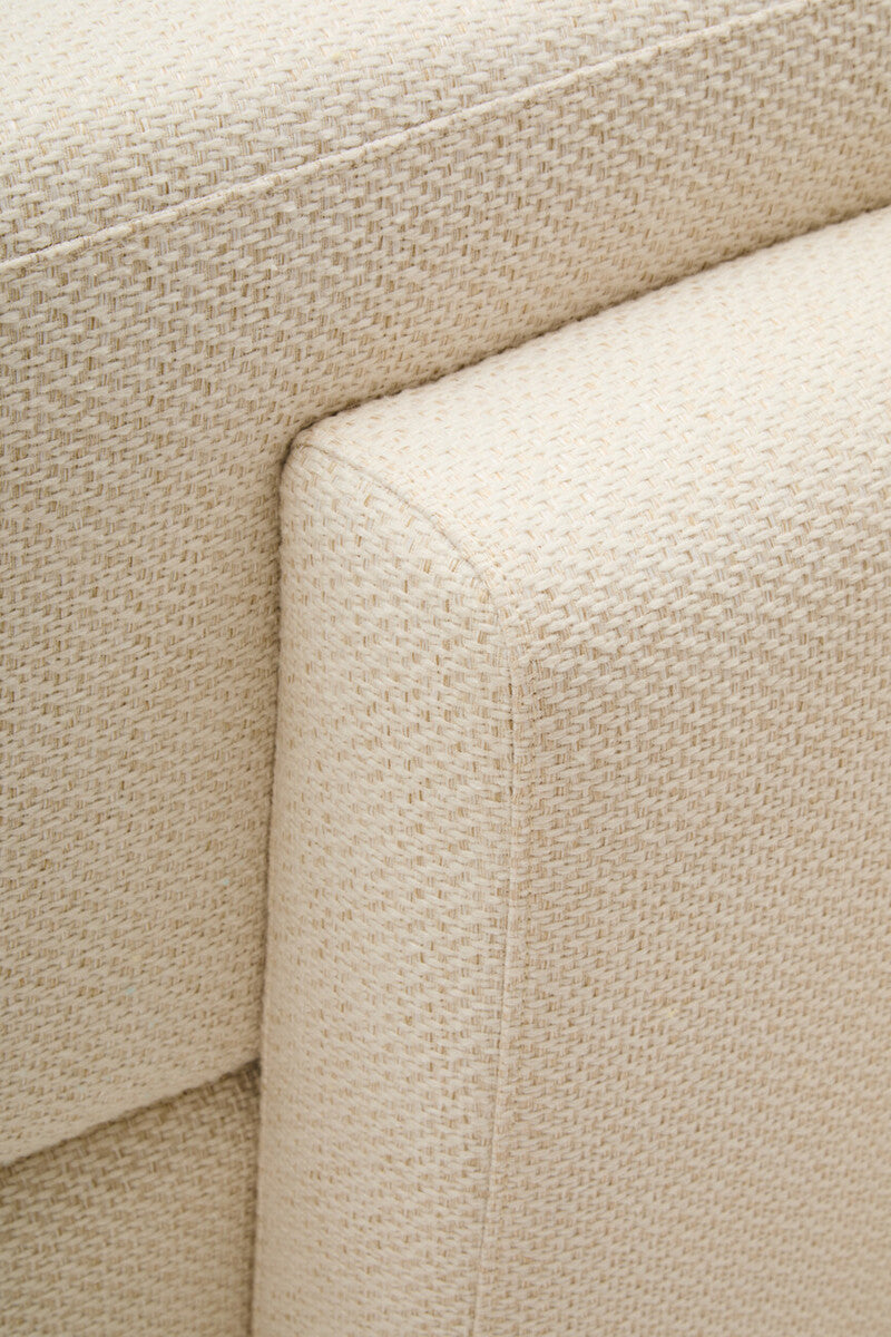 3 Seater Cream Linen Sofa, Ozzano - Image 15