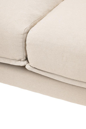 Troyes Cream Three Seat Right Chaise Sofa