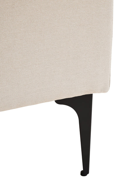 Troyes Cream Three Seat Right Chaise Sofa