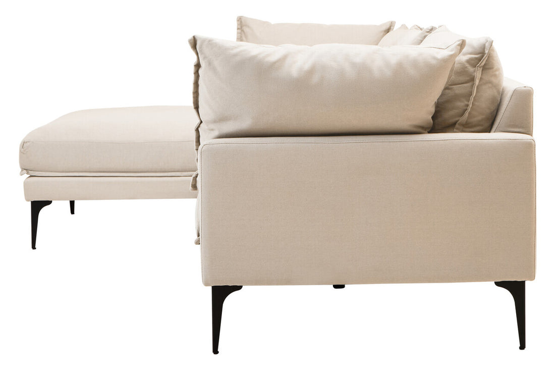 3 Seater Cream Left Chaise Sofa, Comfee - Image 5