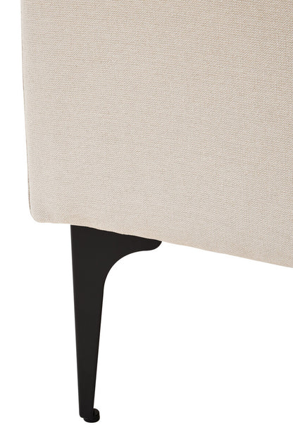 3 Seater Cream Left Chaise Sofa, Comfee