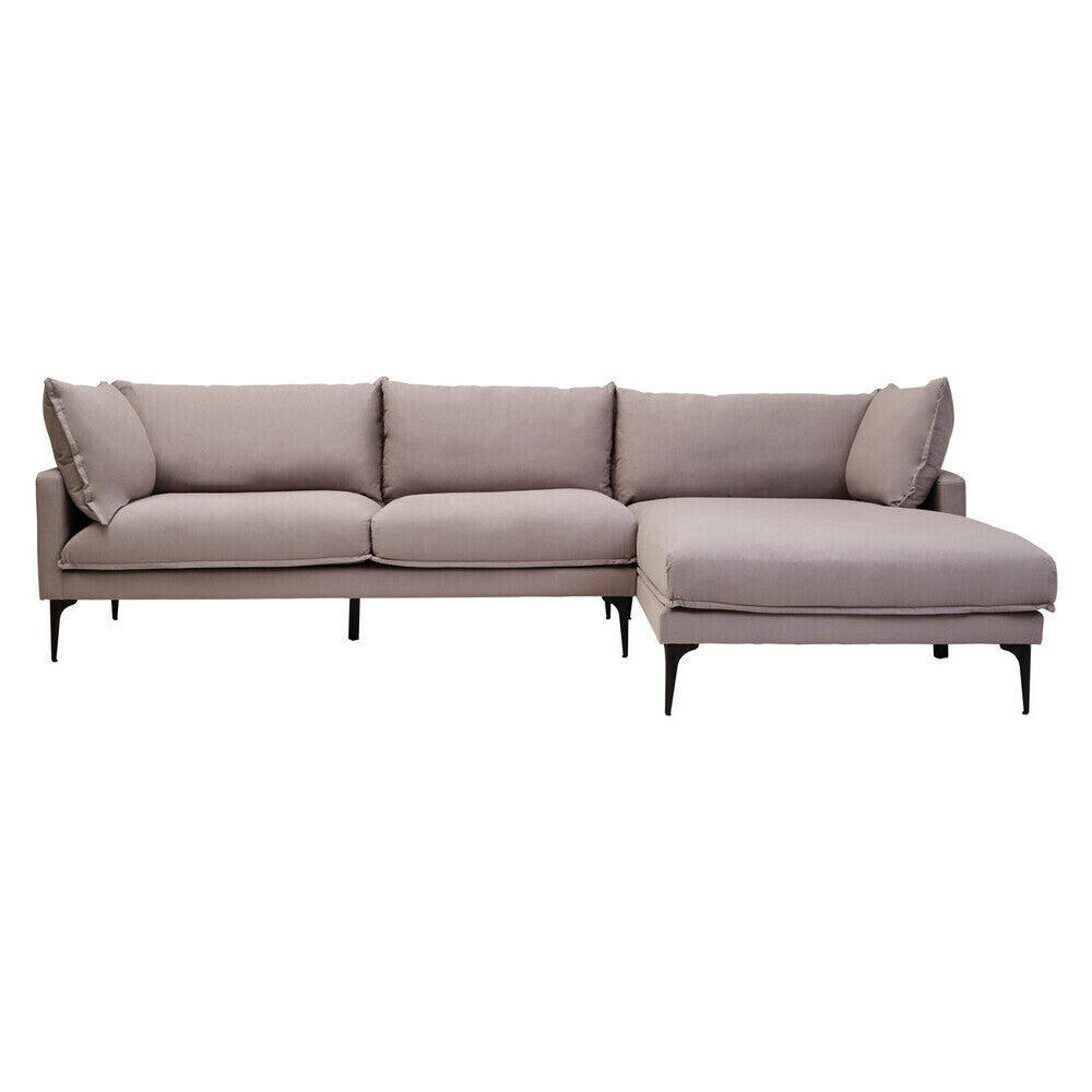 Gray sectional sofa on a white background
