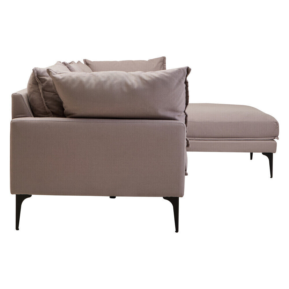 Troyes Grey Three Seat Right Chaise Sofa