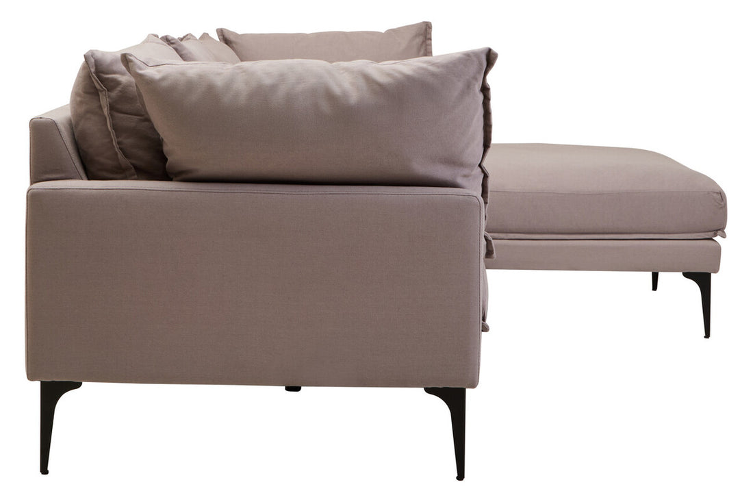 3 Seater Grey Right Chaise Sofa, Comfee - Image 4