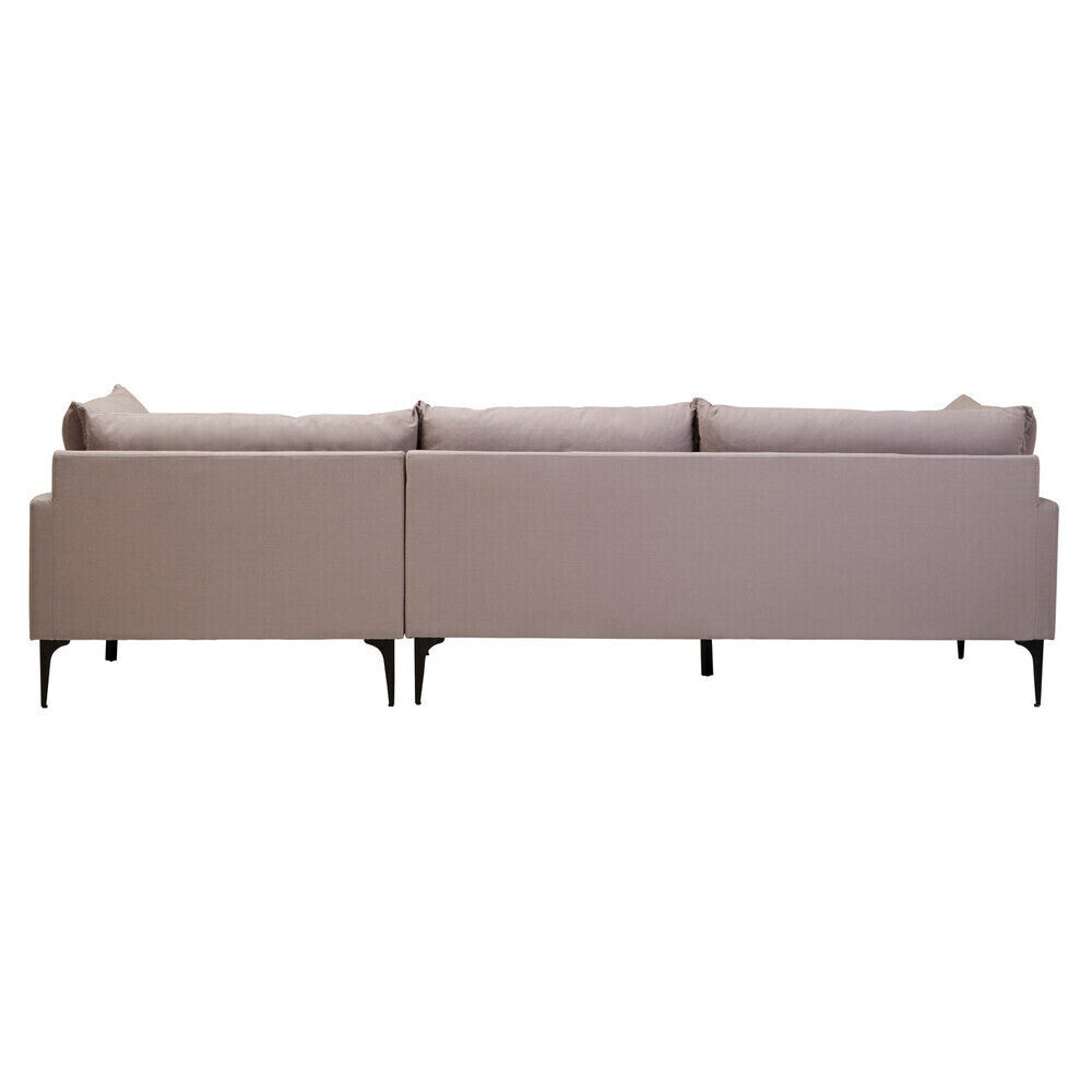 Troyes Grey Three Seat Right Chaise Sofa