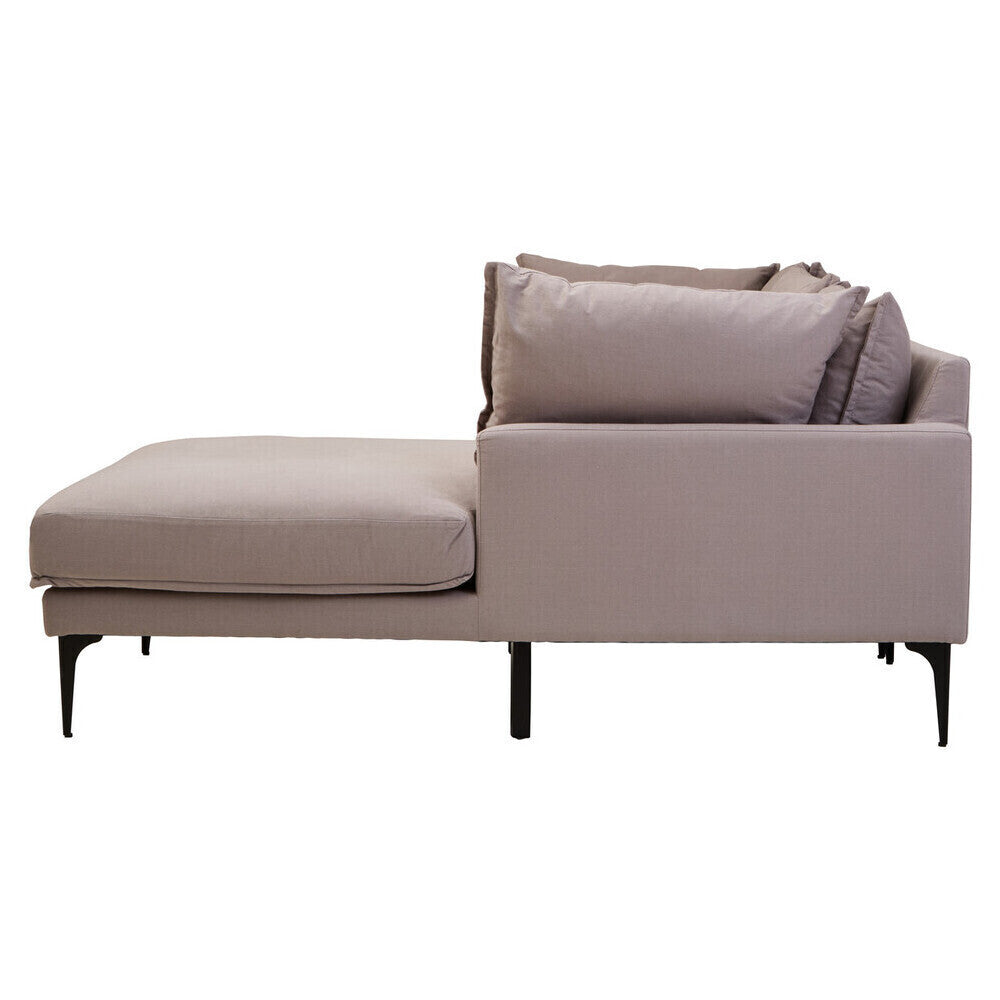 Troyes Grey Three Seat Right Chaise Sofa