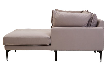 Troyes Grey Three Seat Right Chaise Sofa