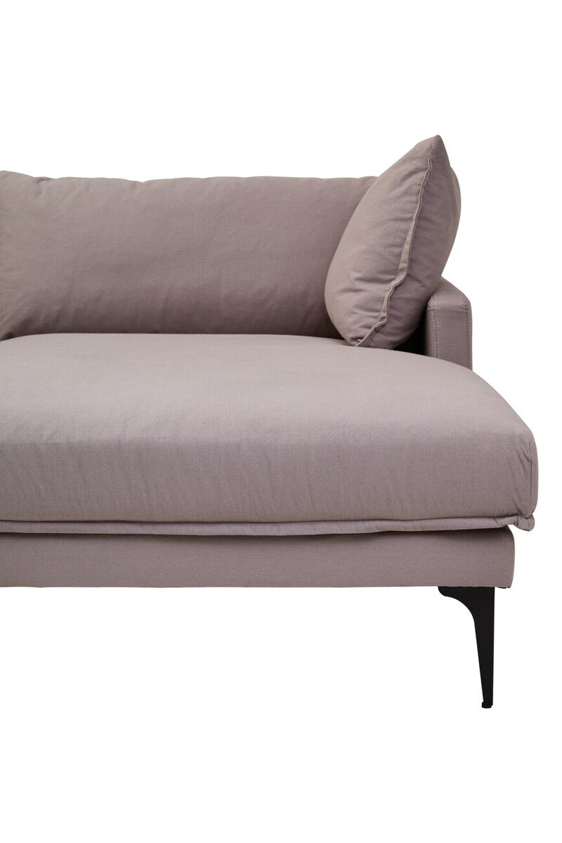 3 Seater Grey Right Chaise Sofa, Comfee - Image 7
