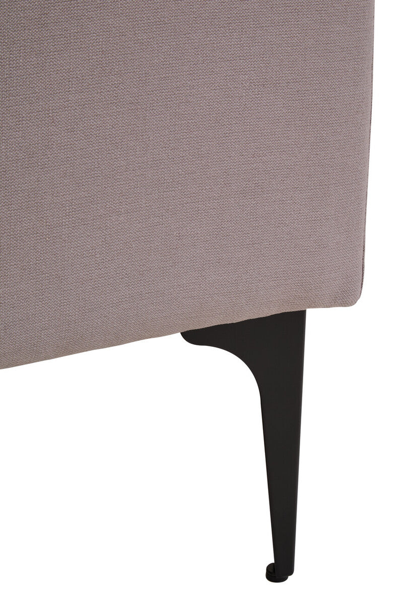 Troyes Grey Three Seat Right Chaise Sofa