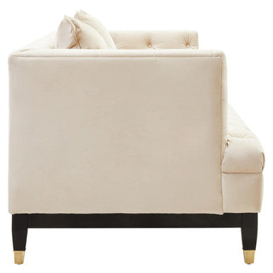 2 Seater Ivory Fabric Sofa, Sefira - Image 4