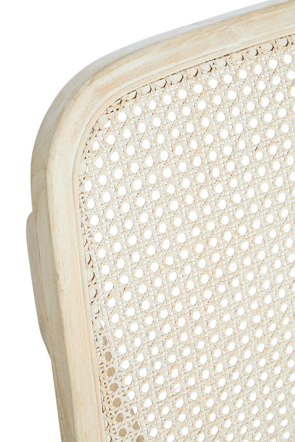 Vinsi Grey Fabric Chair with Cane Back