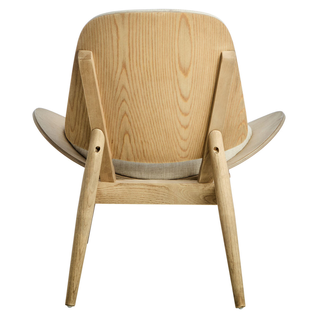 Vinsi Beige Fabric Chair with Wood Frame