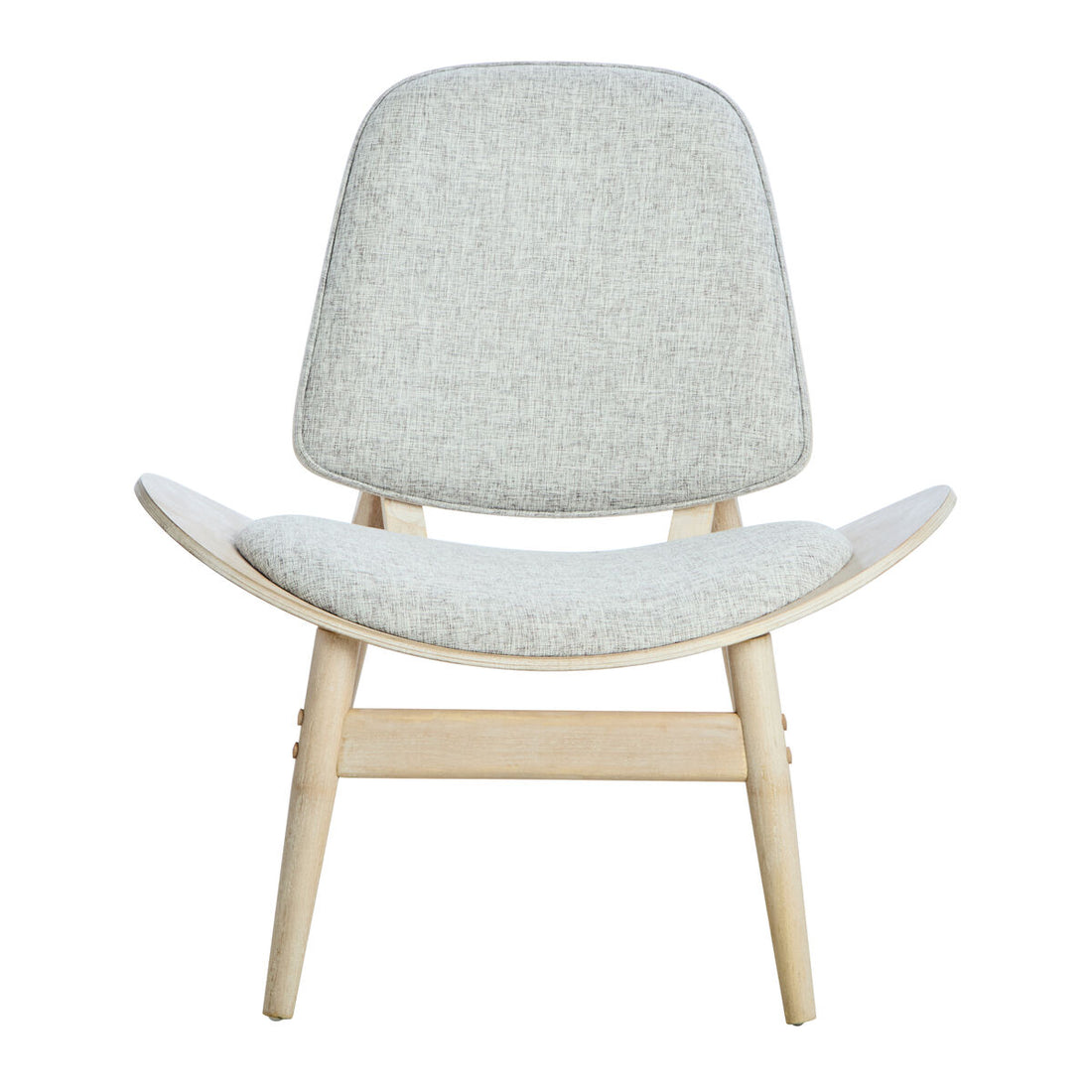 Vinsi Grey Fabric Chair with Wood Frame