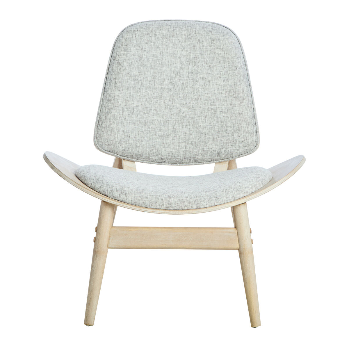 Vinsi Grey Fabric Chair with Wood Frame