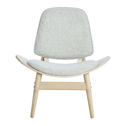 Vinsi Grey Fabric Chair with Wood Frame