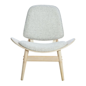 Vinsi Grey Fabric Chair with Wood Frame