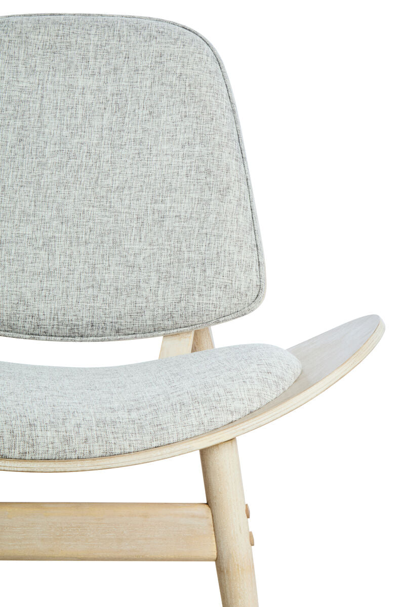 Vinsi Grey Fabric Chair with Wood Frame