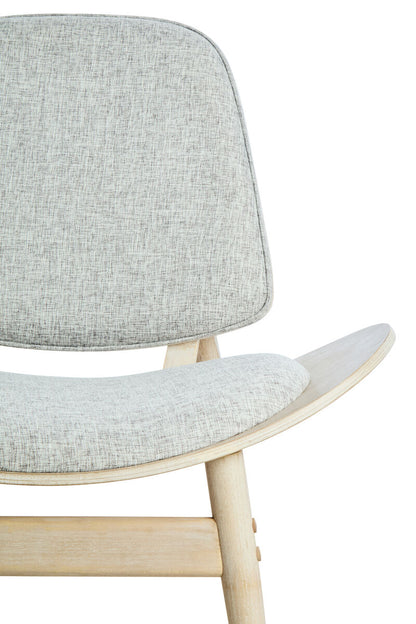 Vinsi Grey Fabric Chair with Wood Frame