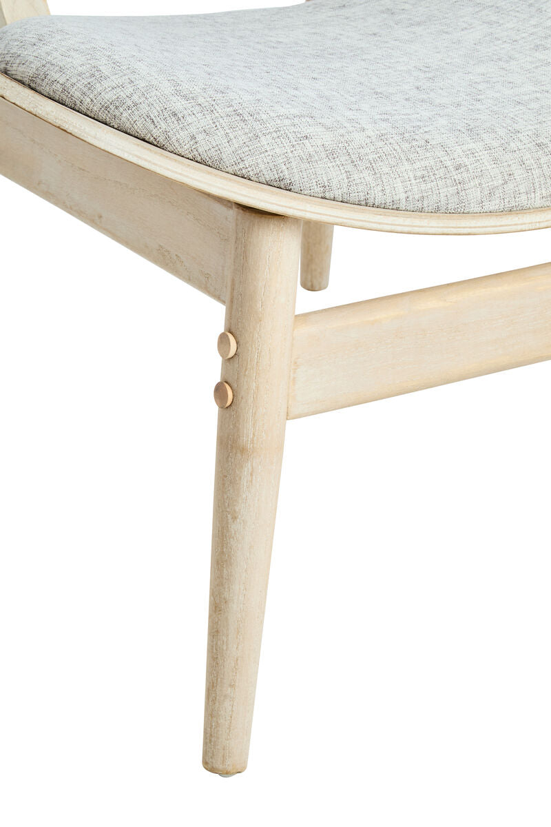 Vinsi Grey Fabric Chair with Wood Frame
