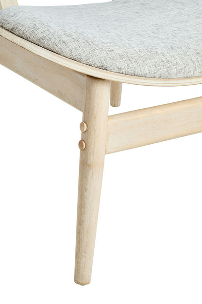 Vinsi Grey Fabric Chair with Wood Frame