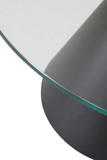 Azalea Round Clear Glass Top Coffee Table