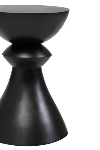 Walsa Black Finish Mango Wood Accent Side Table