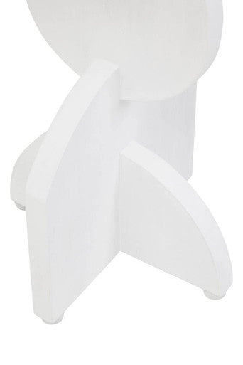 Walsa Whitewash Mango Wood Abstract Side Table