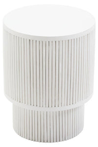 Walsa Whitewash Mango Wood Ridge Detail Side Table